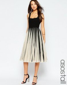 ASOS ELEGANCKA KLOSZOWANA MIDI 